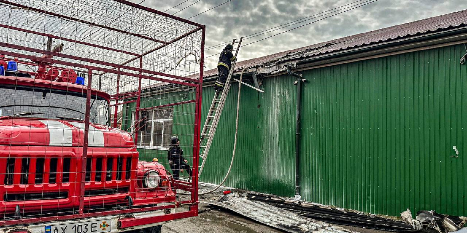 Consequences of the Russian strike on April 12 in Kharkiv Oblast (Photo: State Emergency Service of Kharkiv Oblast)