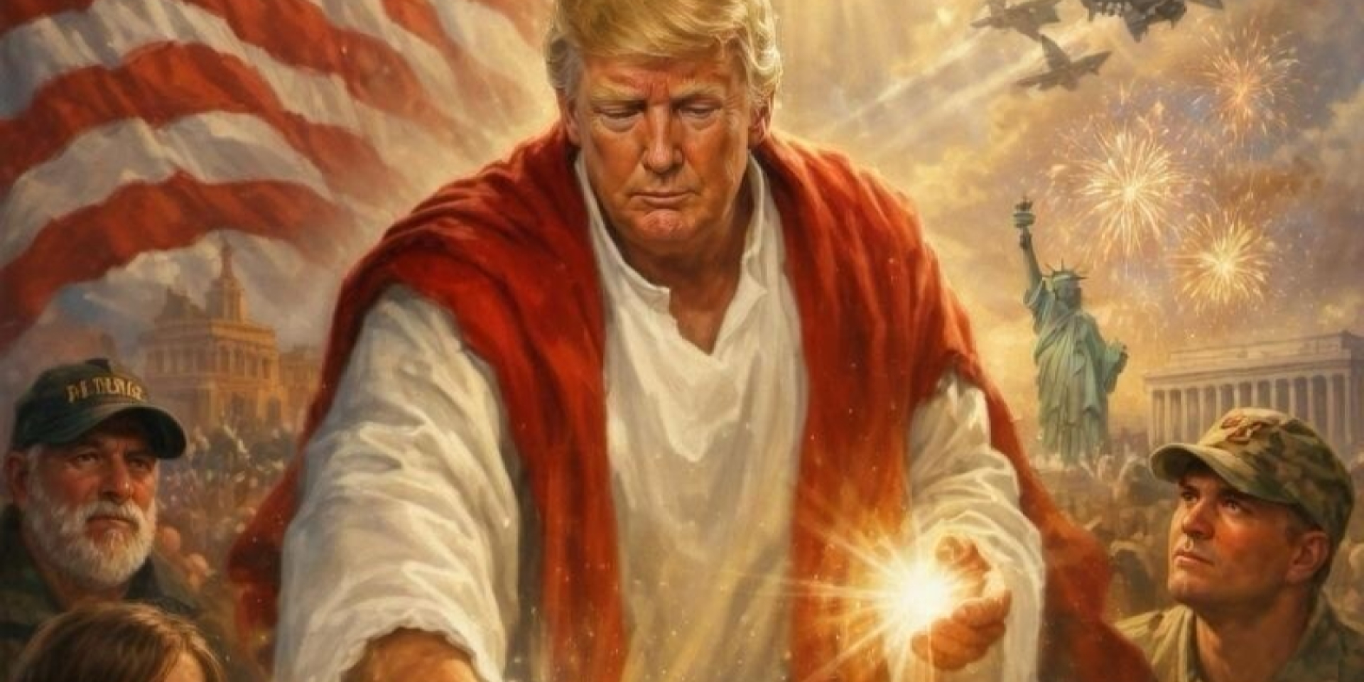 Евангелистов и католиков возмутило то, что Трамп опубликовал свое изображение в виде Иисуса