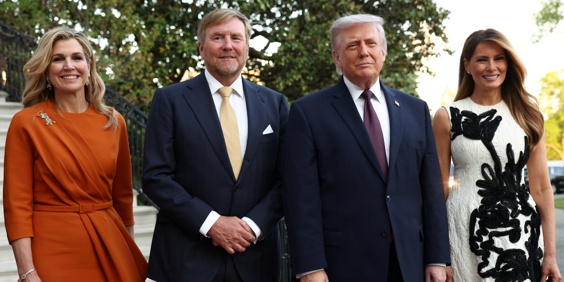 Дональд и Мелания Трамп встретились с королем и королевой Нидерландов (Фото: REUTERS/Кевин Ламарк)