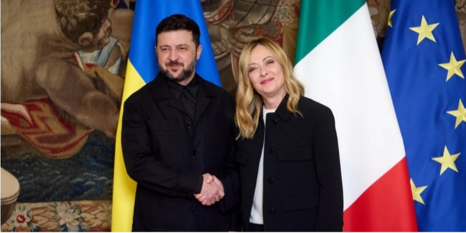 Volodymyr Zelenskyy and Giorgia Meloni (Photo: President's Office)
