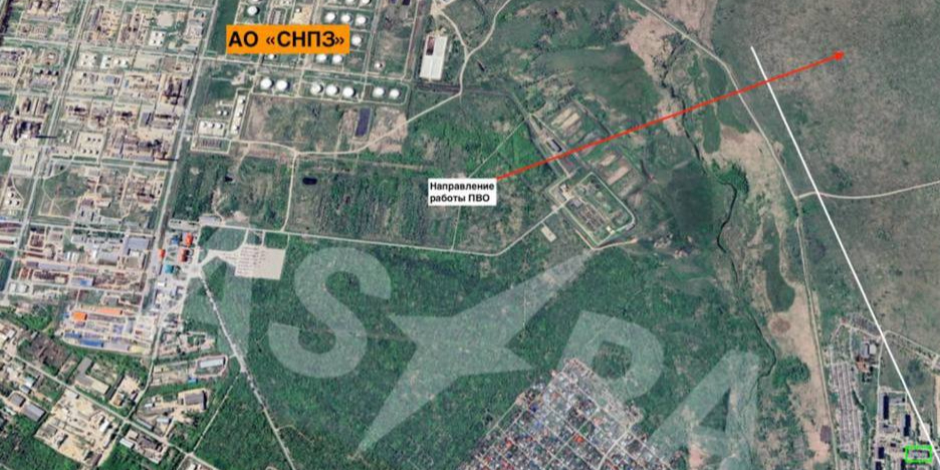 Drones were flying about three kilometers away from the oil refinery, Astra wrote (Photo: Astra/Telegram)