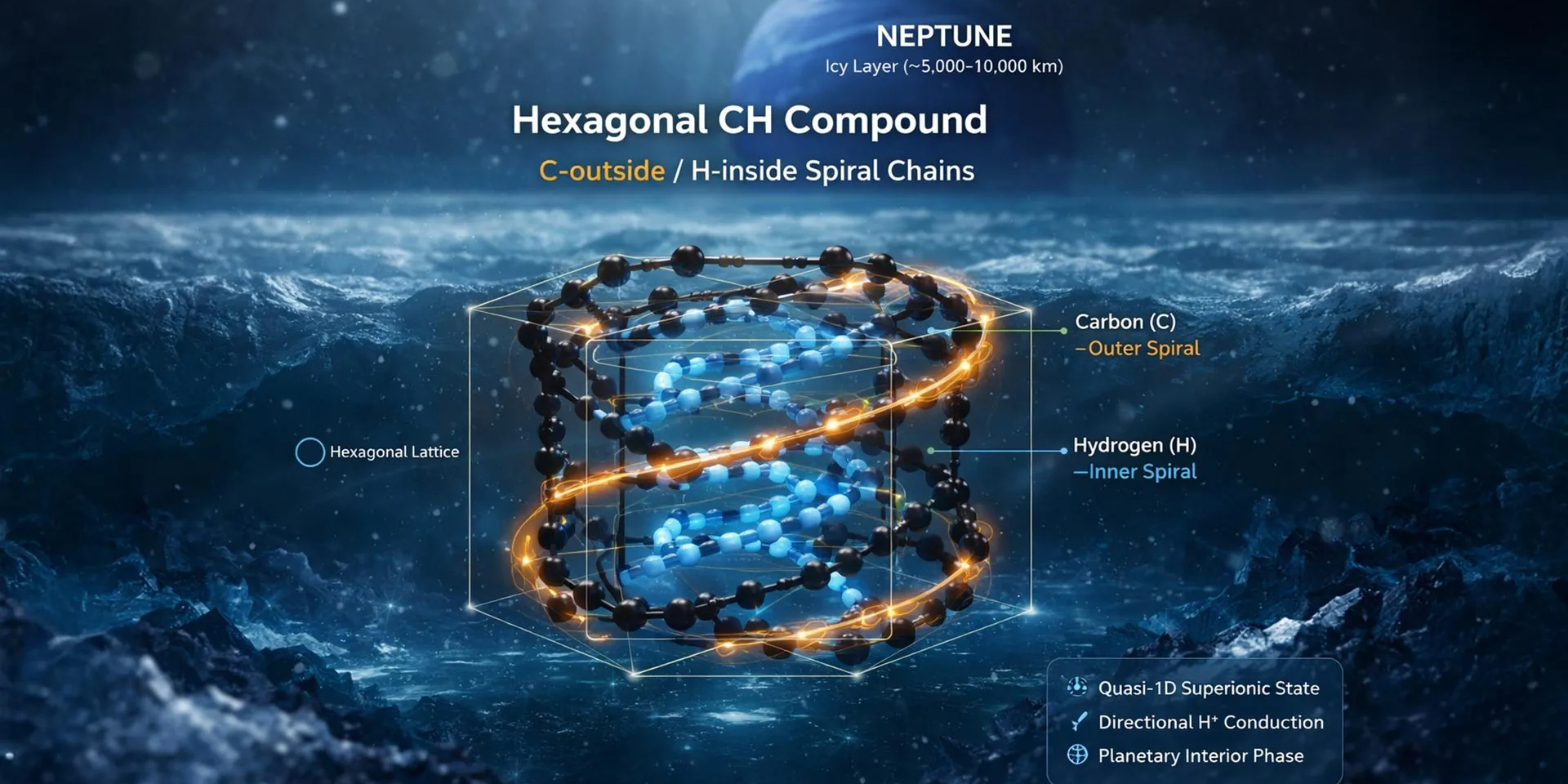 Странная материя в недрах гигантов. Суперкомпьютерное моделирование выявило новую фазу вещества внутри Урана и Нептуна