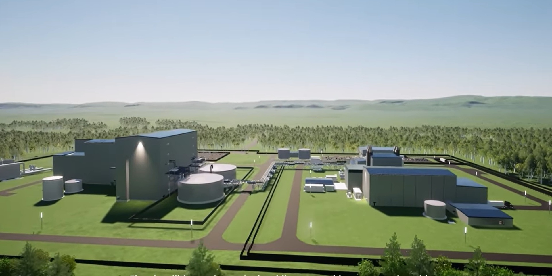 Електростанція «Natrium» компанії TerraPower спроектована таким чином, щоб поєднати реактор потужністю 345 МВт із системою накопичення енергії на основі розплавленої солі, яка дозволяє збільшити потужність до 500 МВт (Фото: TerraPower)