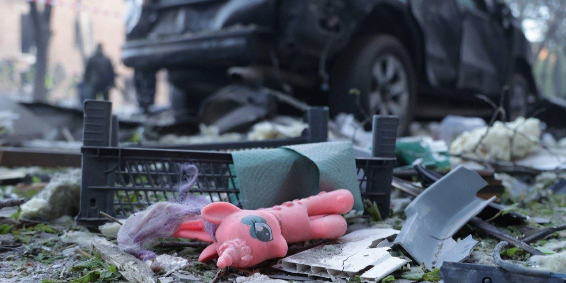 Photos show aftermath of mass Russian attack on Dnipro, search ongoing