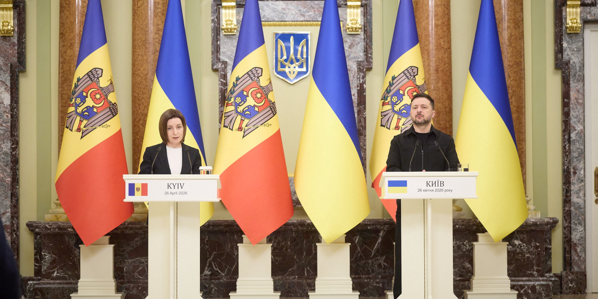 Moldova signals support for Ukraine coalition as Sandu meets Zelenskyy