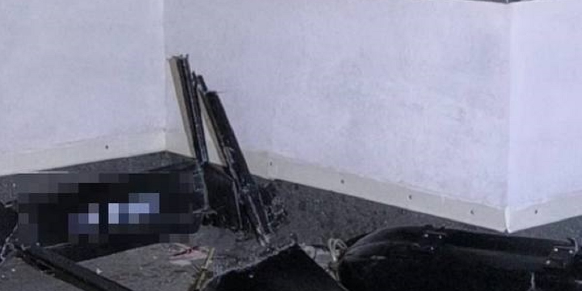 Drone-like object crashes into building in downtown Chisinau in Moldova - photo