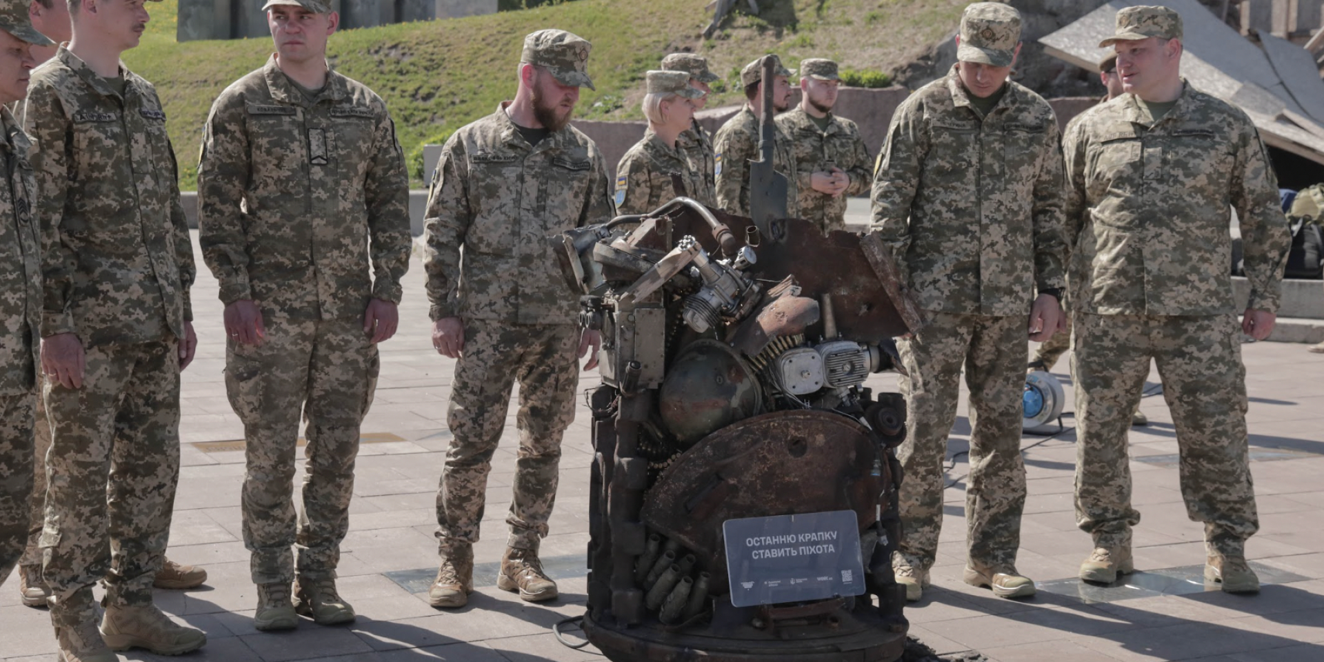 Art installation made from destroyed Russian equipment unveiled in Kyiv