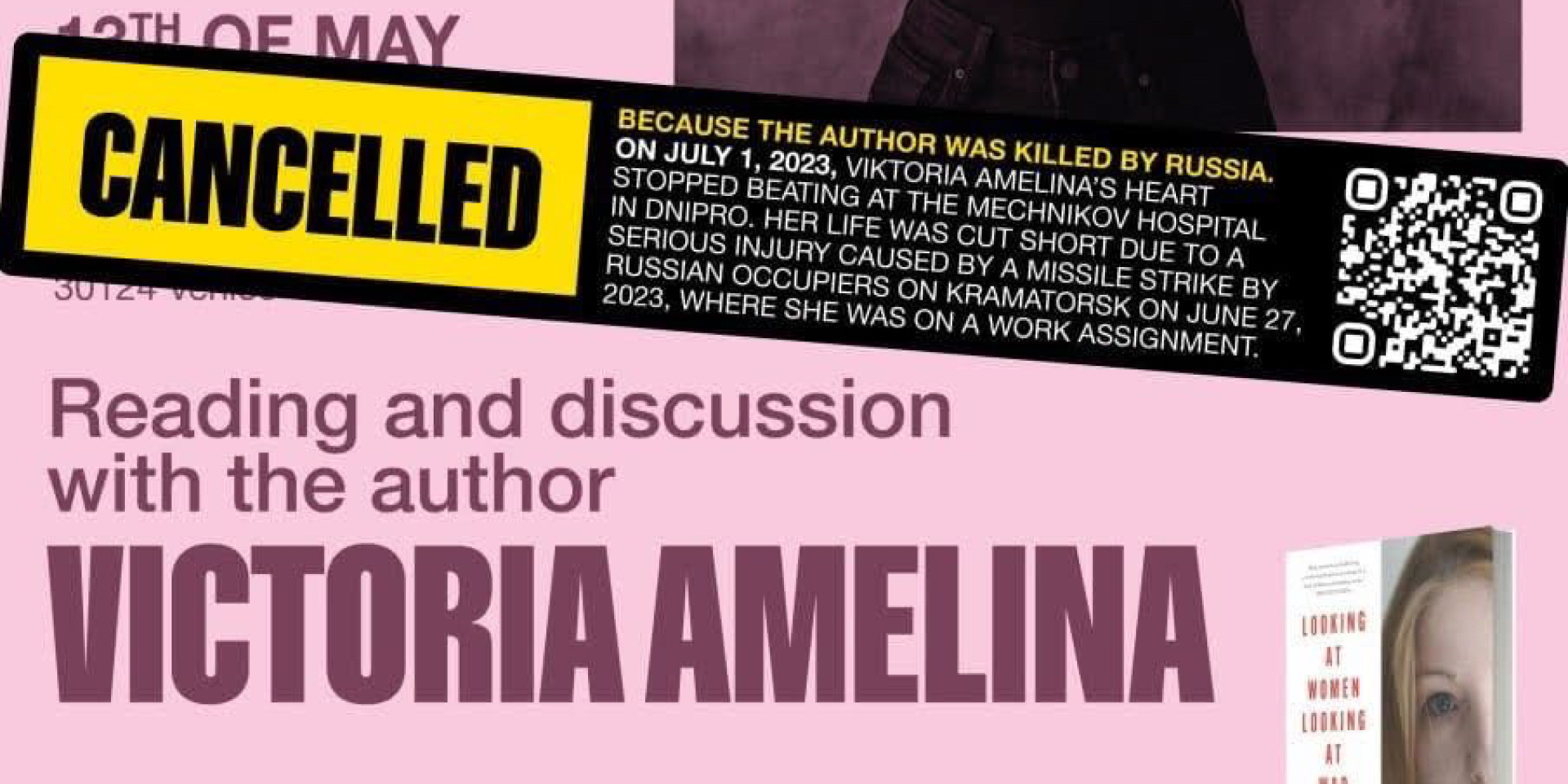 ‘CANCELLED because the author was killed by Russia’