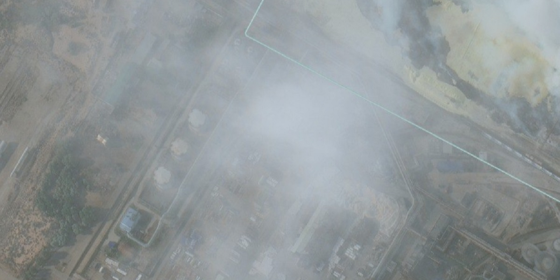 Satellite images captured massive fire at Astrakhan gas plant after strike