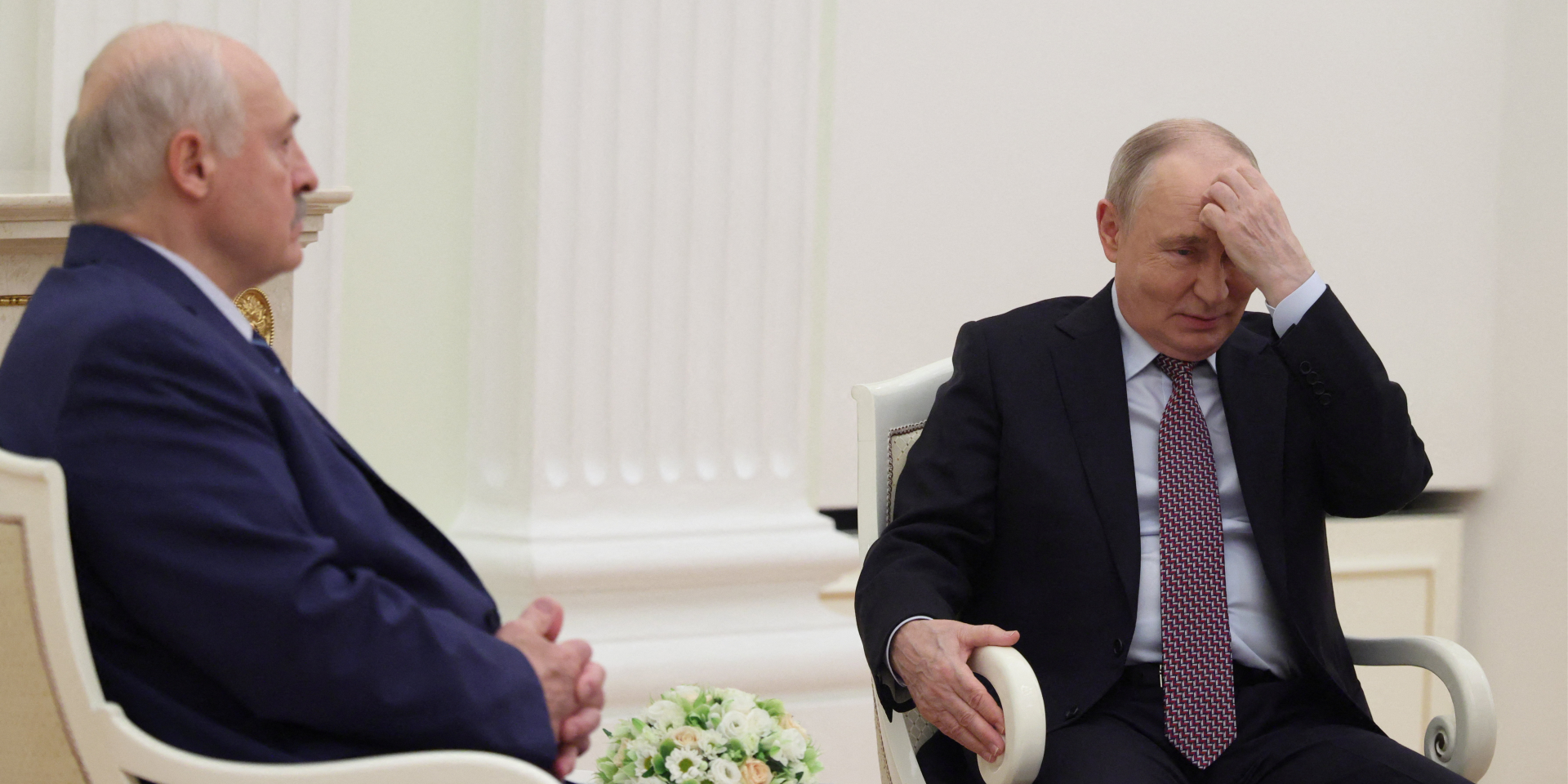 Лукашенко и Путин во время встречи в мае 2026 года (Фото: REUTERS/Ramil Sitdikov)