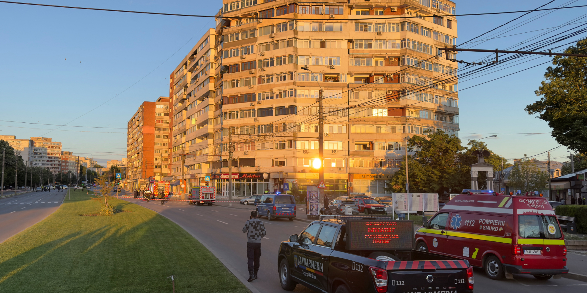 A residential building after being struck by a drone in Galați, Romania, on May 29, 2026 (Photo: Inquam Photos via REUTERS)
