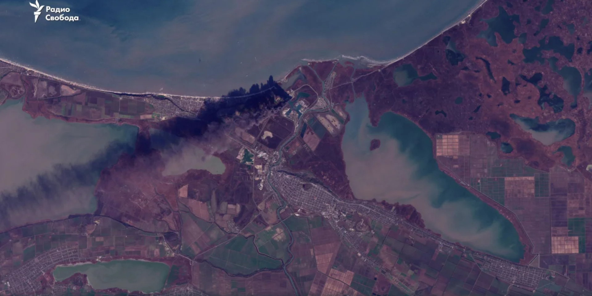 Temryuk port in Russia's Krasnodar Krai after the drone strike, Dec. 25, 2025 (Photo: Radio Svoboda/Radio Liberty)