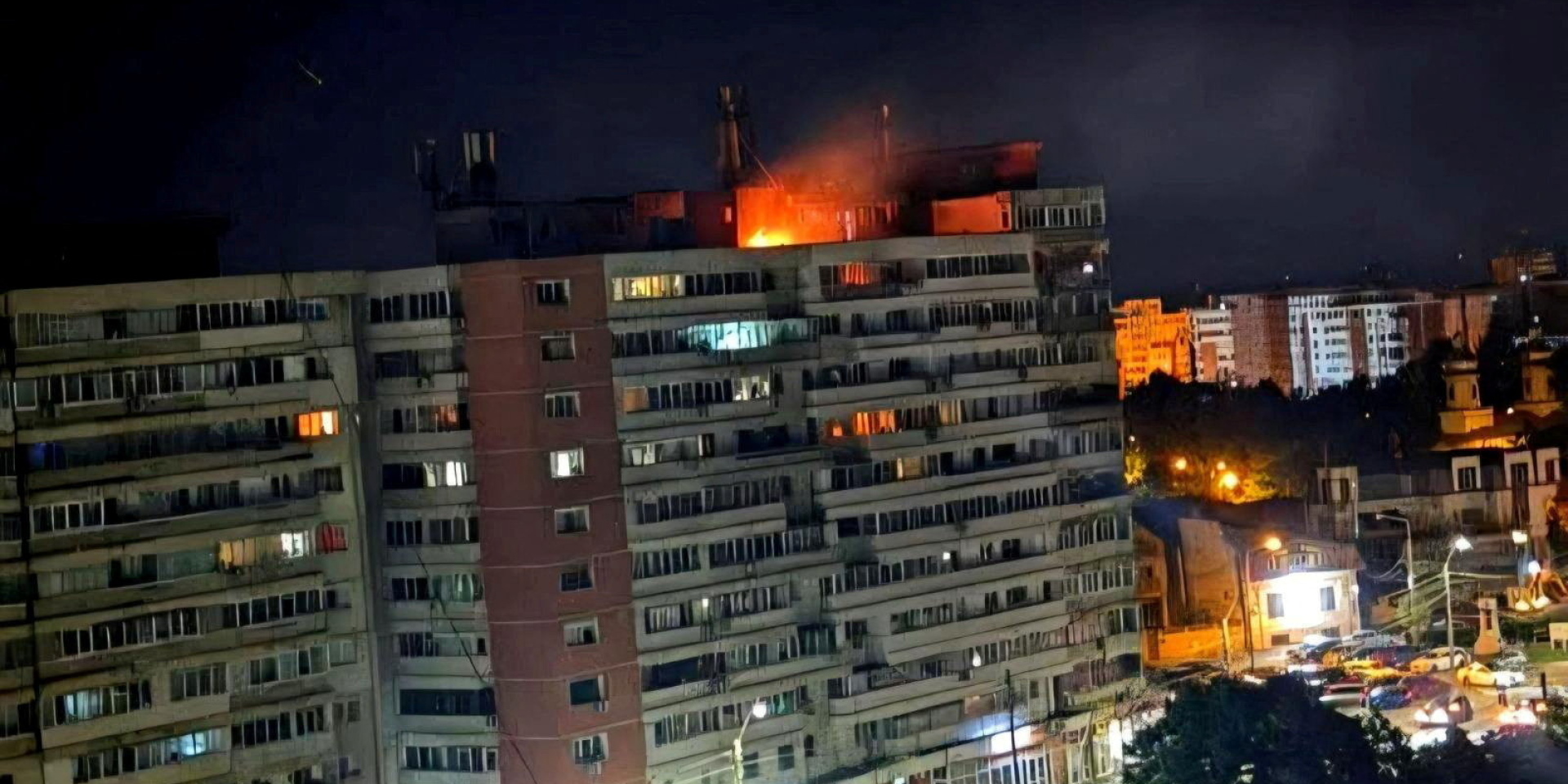 A house on fire after being hit by a Russian drone in Galați, Romania, May 29, 2026 (Photo: Inquam Photos/George Calin via REUTERS)