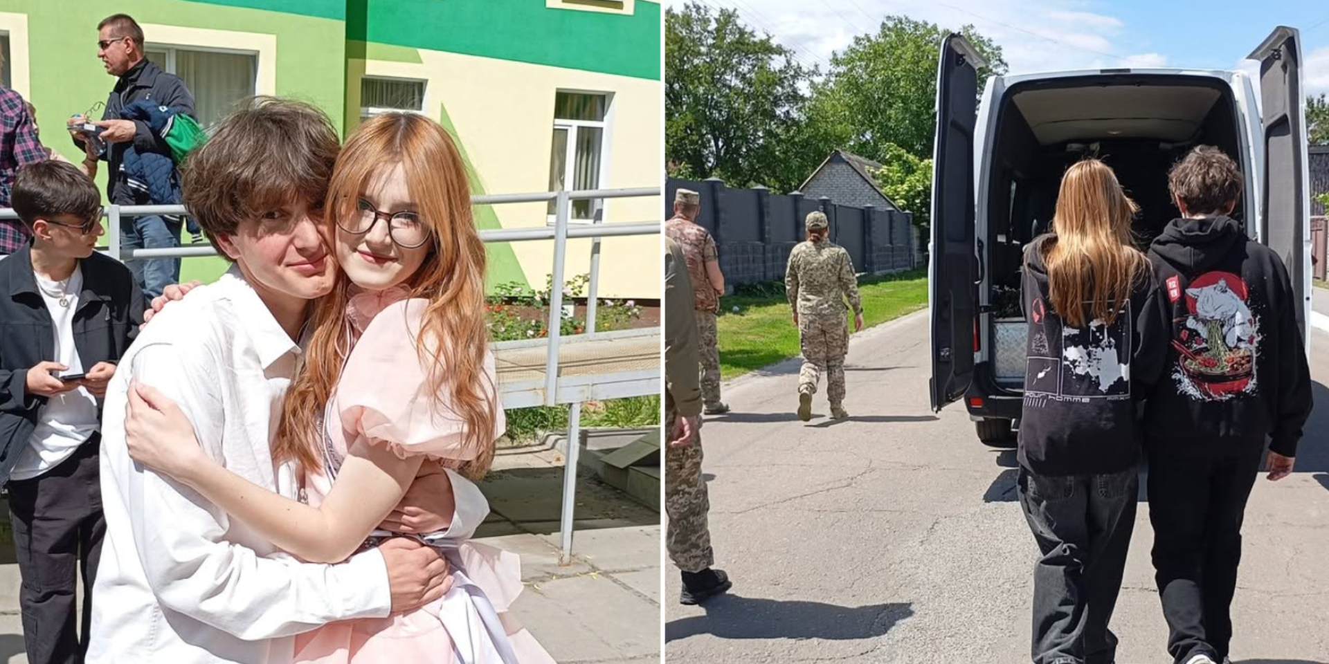 Кирилл поздравил Вику с последним звонком, а она поддержала парня на прощании с отцом (Фото: Facebook Иринка Жоржинка)