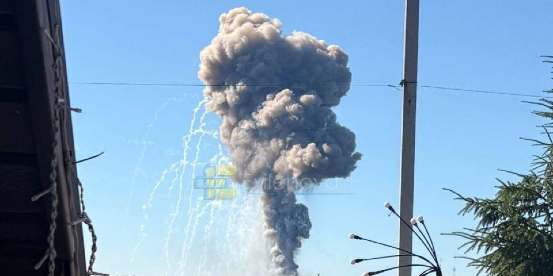 Explosion visible in Belgorod (Photo: Exilenova + / Telegram)