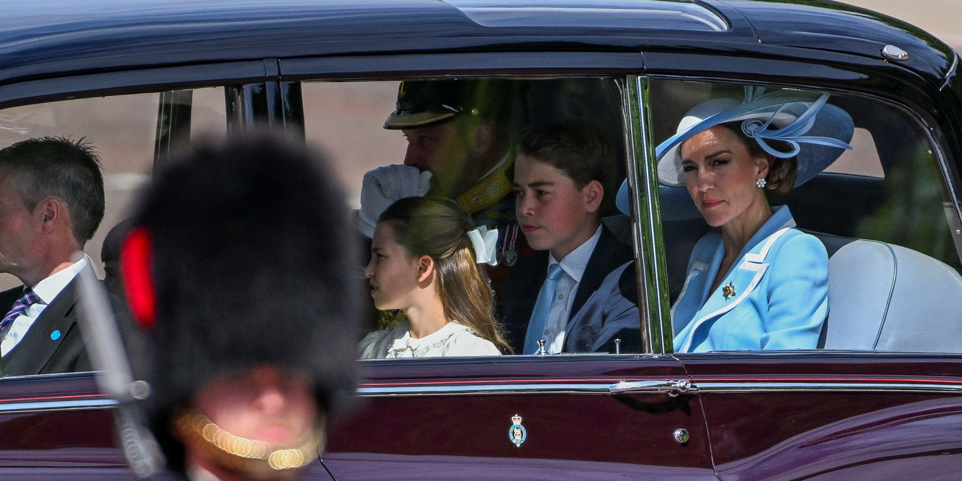 Кейт Міддлтон і принц Вільям з дітьми прибули на парад Trooping the Colour у суботу, 13 червня (Фото: REUTERS/Chris J. Ratcliffe)