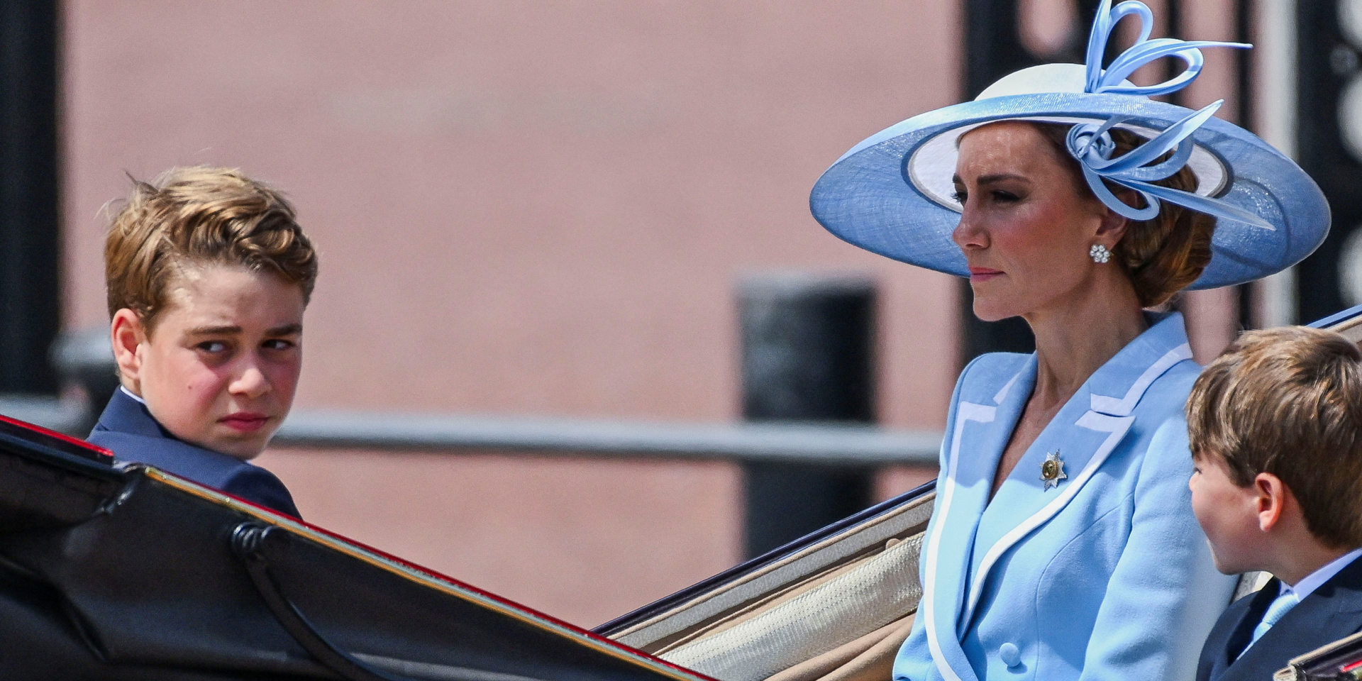 Принц Джордж, принцесса Уэльская и принц Луи на параде Trooping the Colour (Фото: REUTERS/Chris J. Ratcliffe)