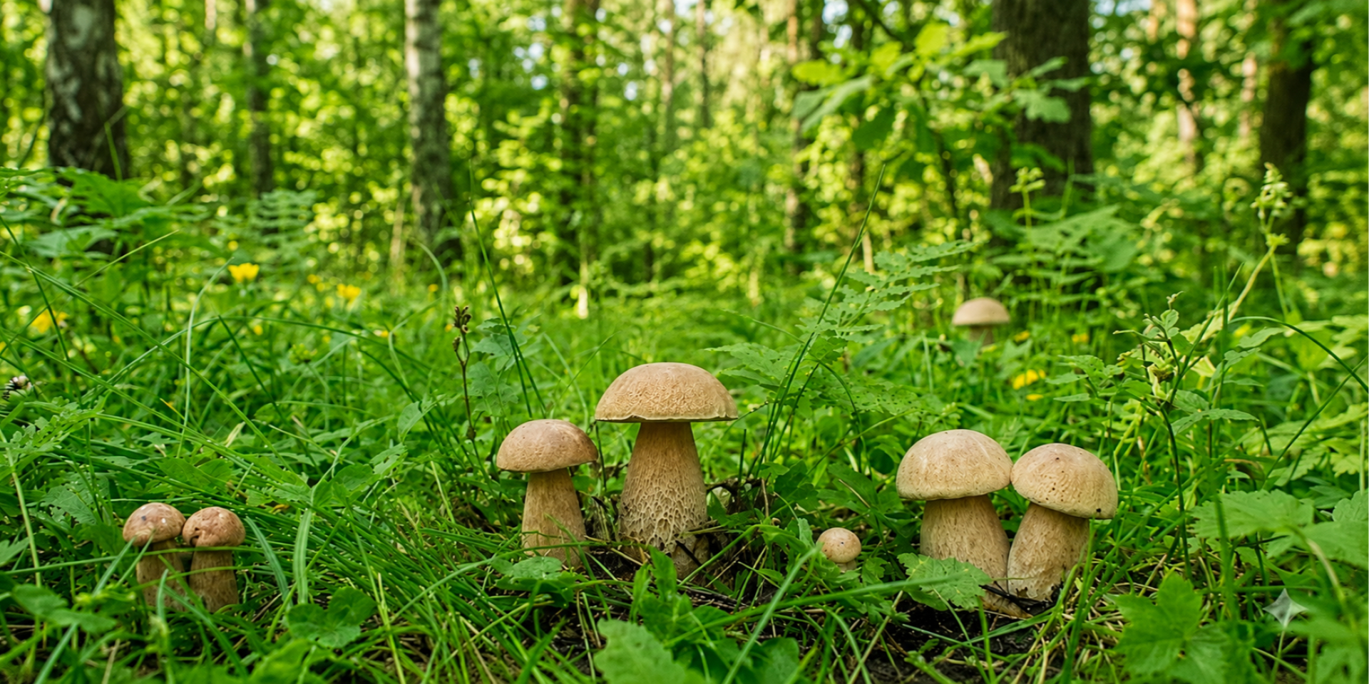 Белые грибы растут в украинских лесах не только осенью (Фото: NV Food через Chat GPT All)