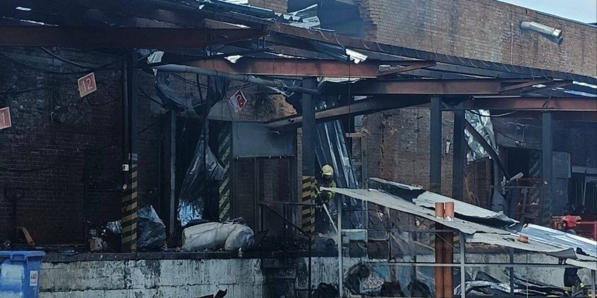 Russians damaged Nova Poshta sorting hub (Photo: Nova Poshta / Telegram)