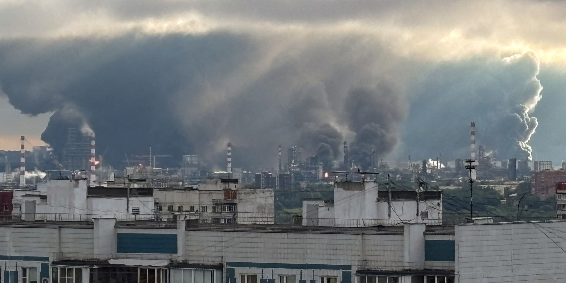 Missile drones were used during the attack on the Moscow Oil Refinery (Photo: SOCIAL MEDIA/via REUTERS)