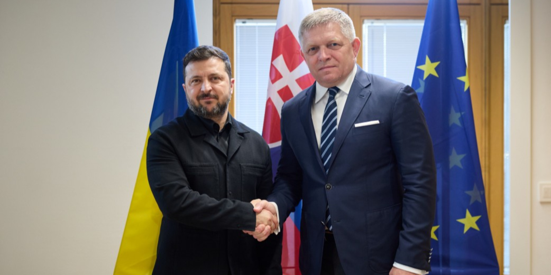 President of Ukraine Volodymyr Zelenskyy and Prime Minister of Slovakia Robert Fico at a meeting in Brussels, June 18, 2020 (Photo: President's Office)