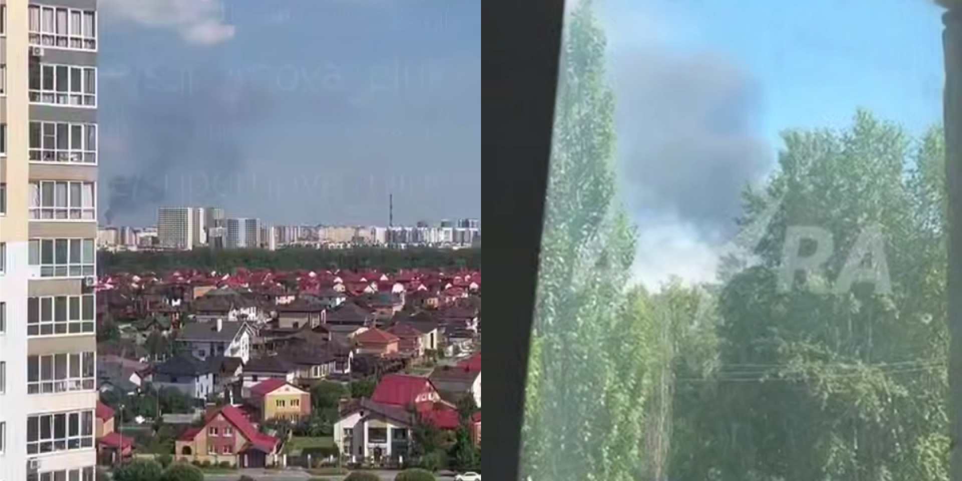 Дим над Тюменським НПЗ внаслідок атаки, 20 червня (Фото: Скриншот / OSINT-канали)