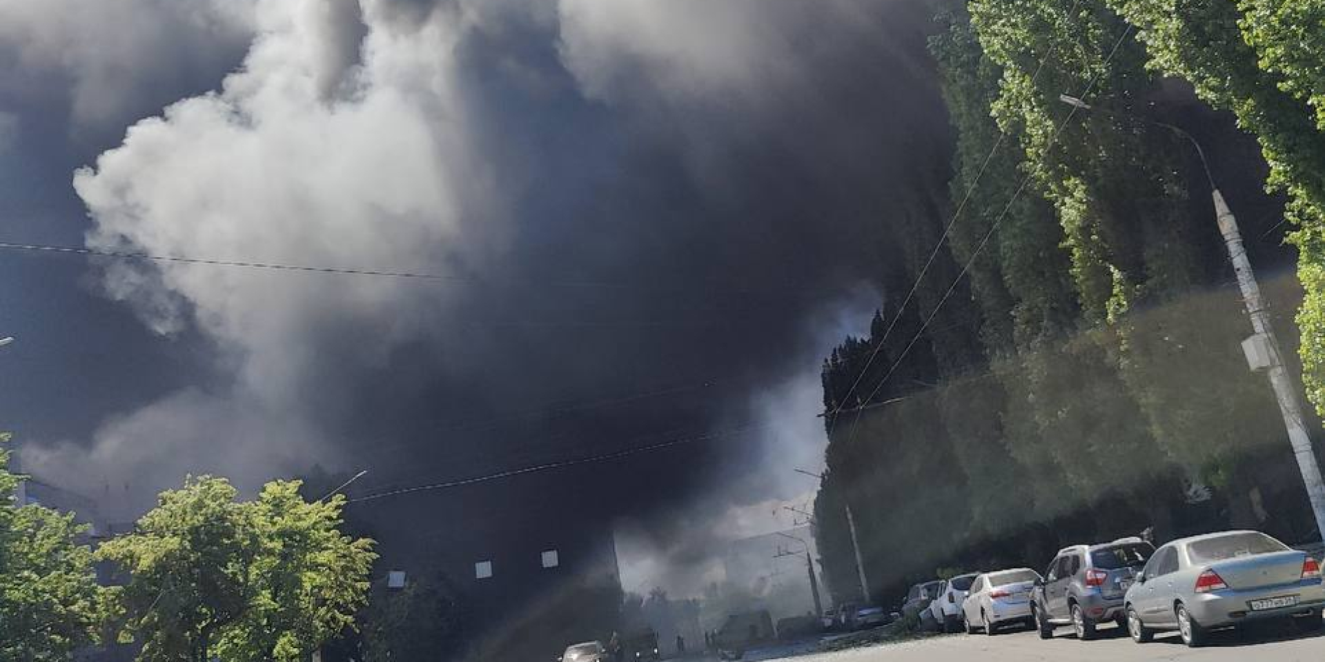 Missile strike targeted the Voronezh Semiconductor Plant (Photo: via Exilenova+ / Telegram)