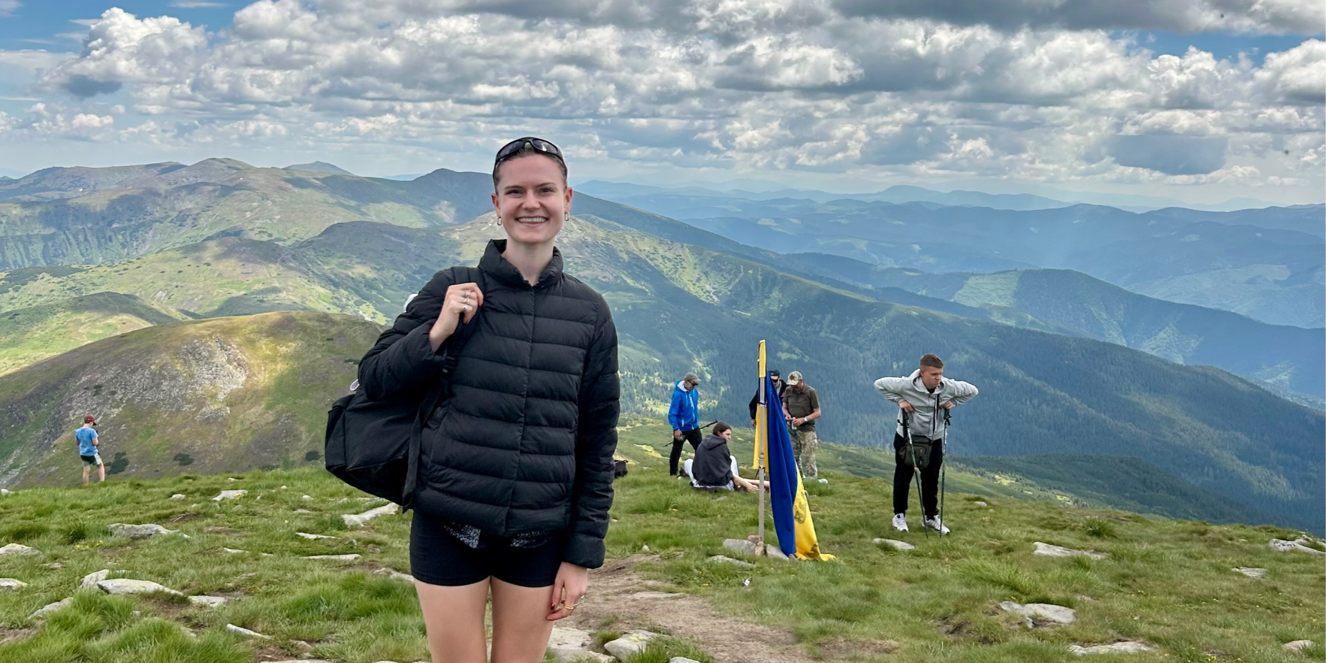 At the summit of Hoverla (2061m) (Photo: Courtesy of Sarah Laing)