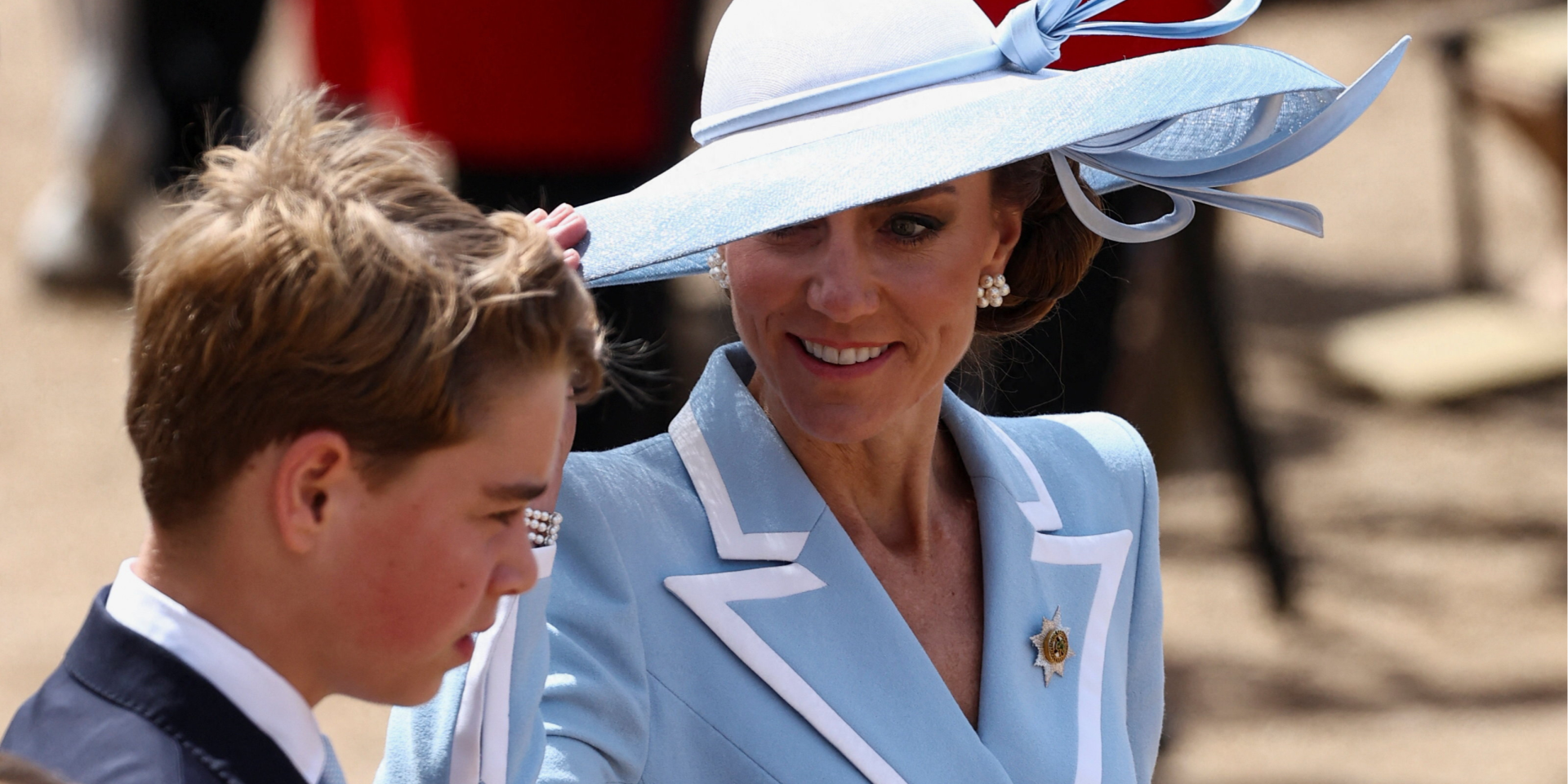 Кейт Миддлтон с принцем Джорджем на параде Trooping the Colour, 13 июня 2026 (Фото: REUTERS/Toby Melville)