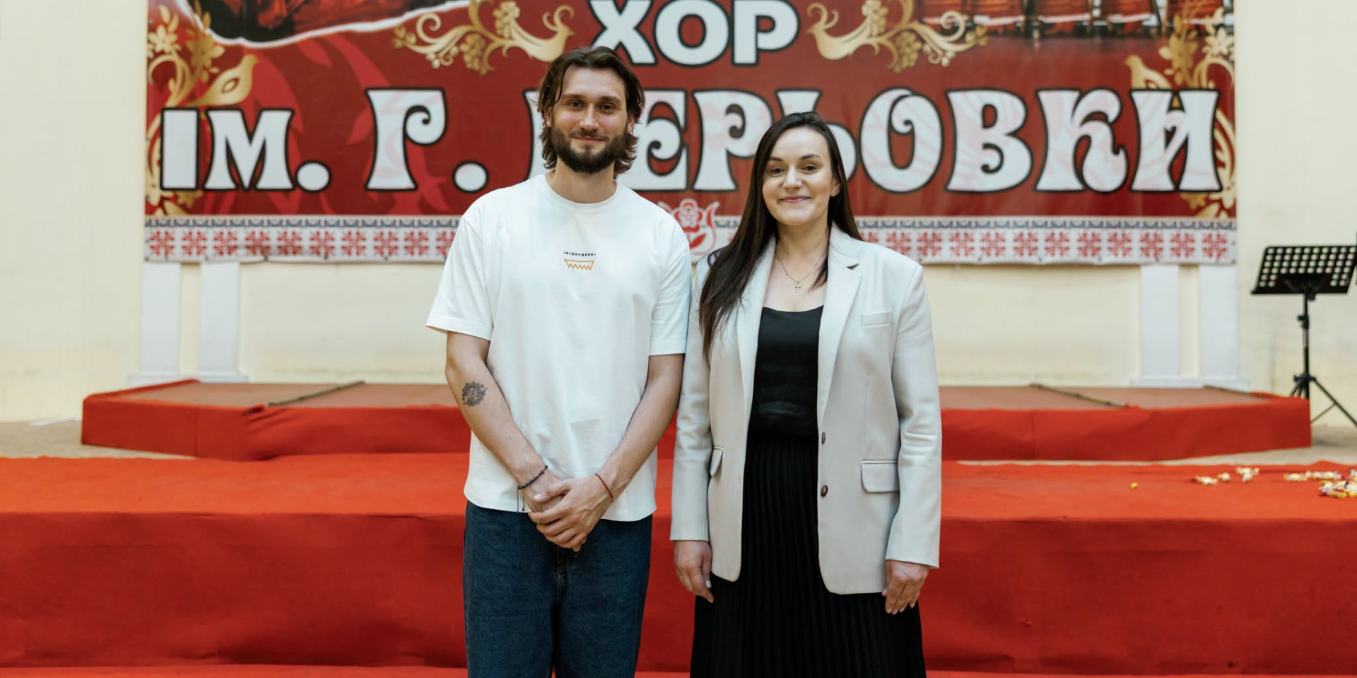 Министр культуры Татьяна Бережная и Вадим Яценко (Фото: facebook.com/berezhna.tetyana)