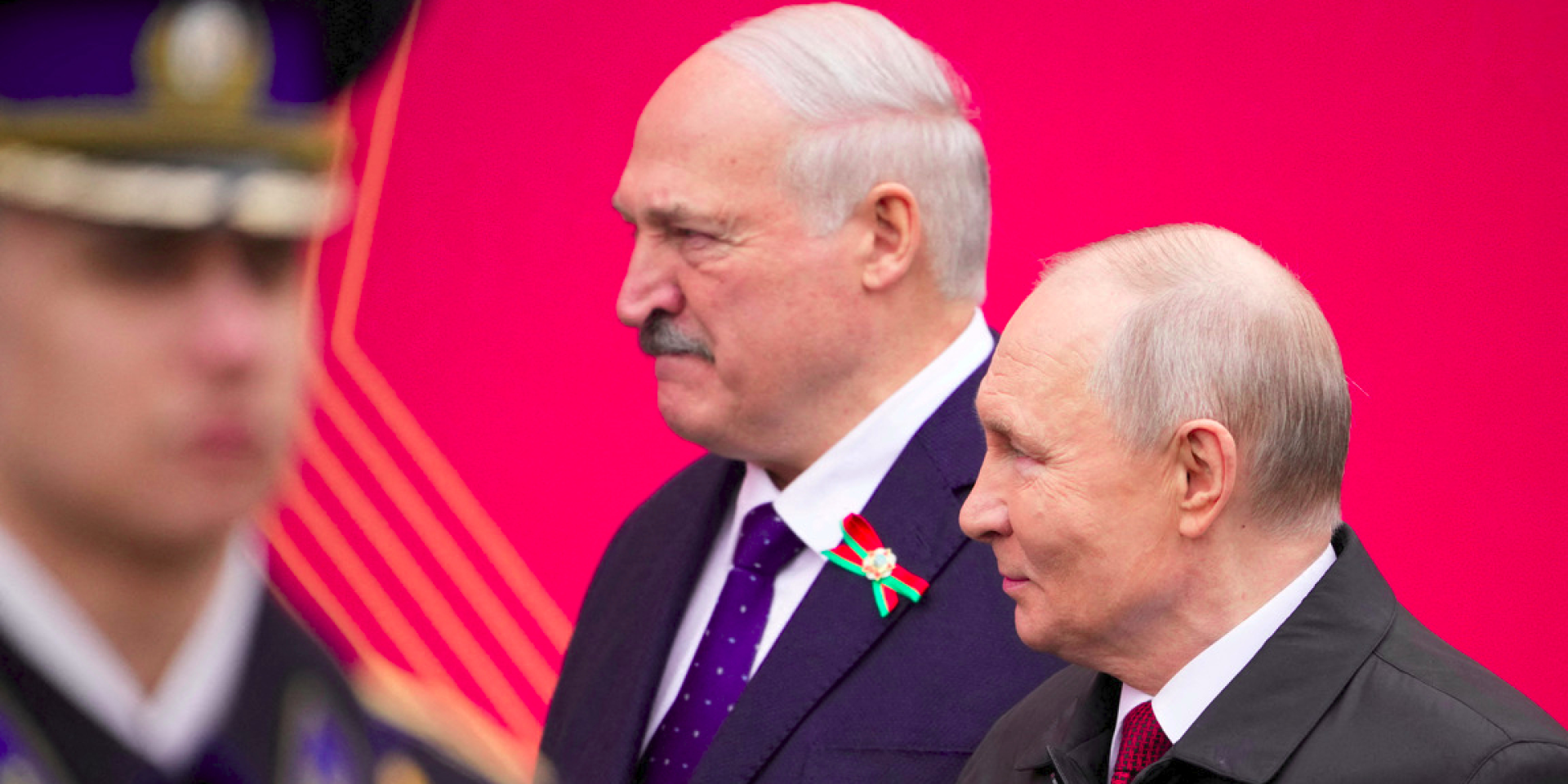 Alexander Lukashenko and Vladimir Putin in Moscow, May 9, 2026 (Photo: Pavel Bednyakov/Pool via REUTERS)