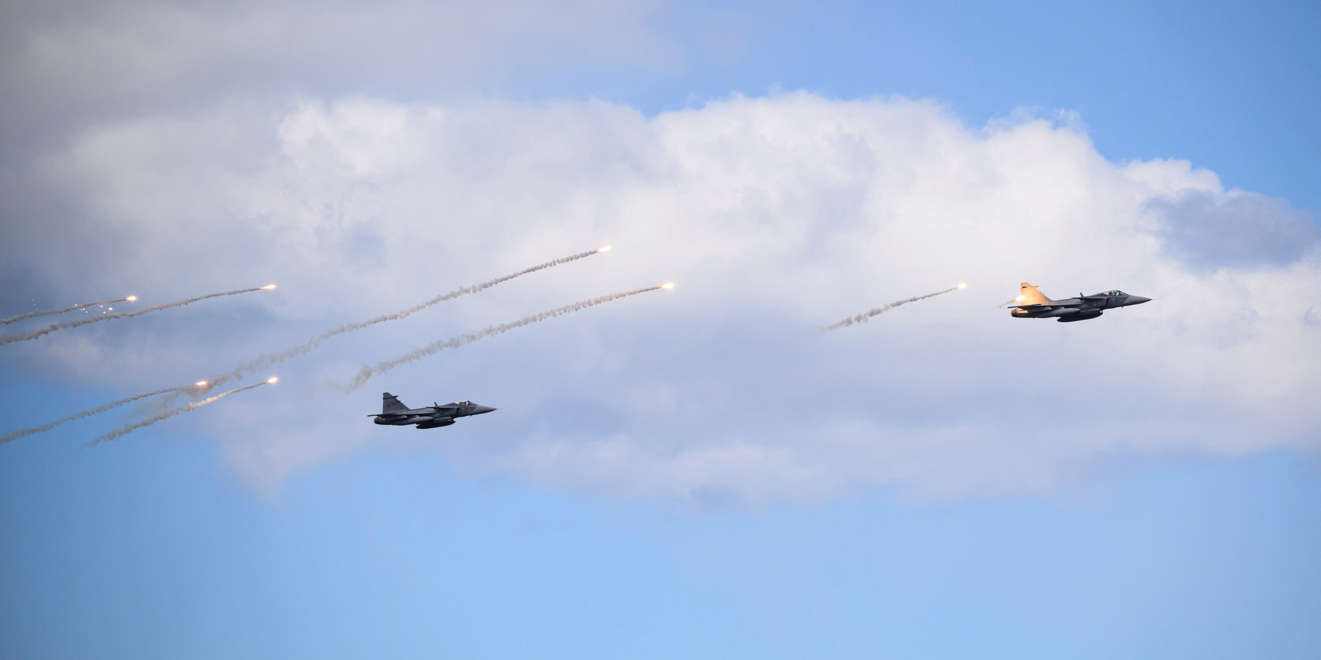 Gripen fighter jets during exercises in Sweden, May 5, 2026 (Photo: TT News Agency/Henrik Montgomery via REUTERS)