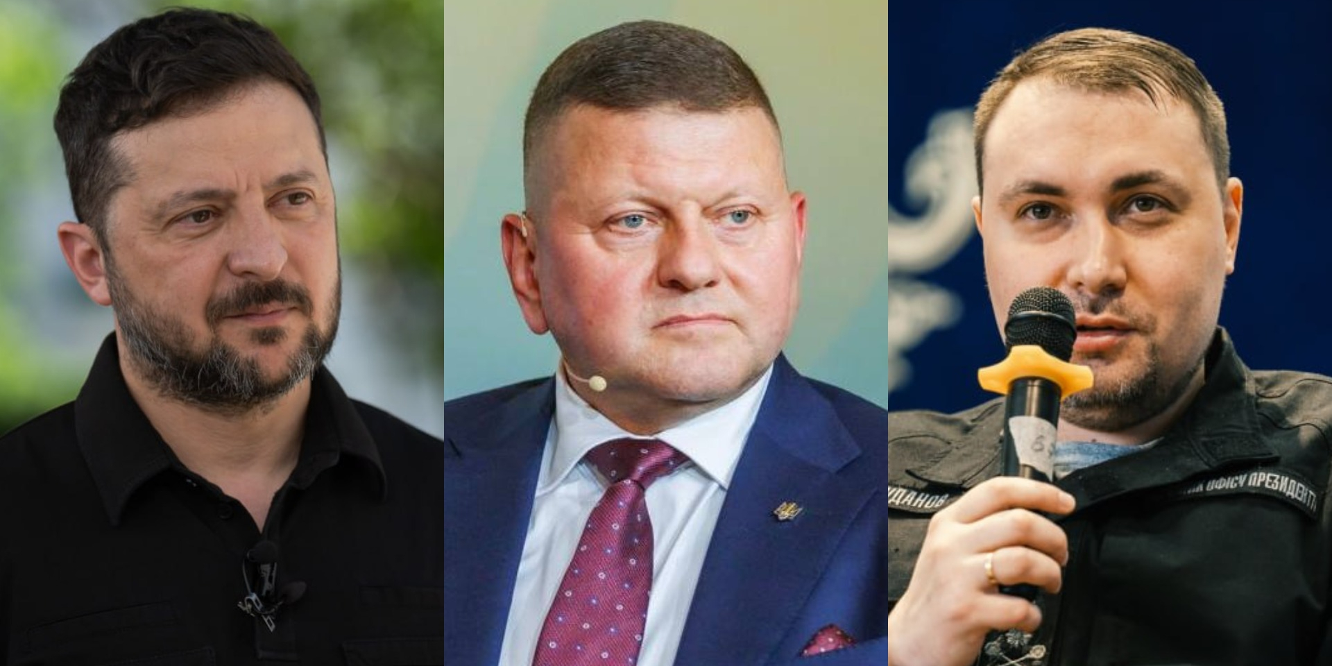 Зеленский, Залужный и Буданов, которые, вероятно, будут соперничать на президентских выборах (Фото: Коллаж NV / t.me/V_Zelenskiy_official / t.me/Zaluzhnui / t.me/Kyrylo_Budanov_Official)