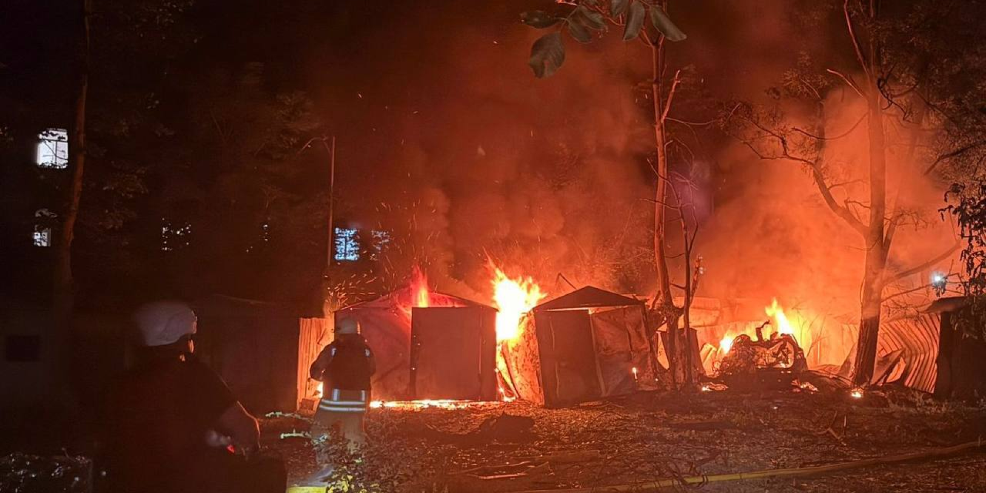 Fire broke out in Odesa following an overnight drone attack on July 6, 2026 (Photo: Odesa Oblast Military Administration)