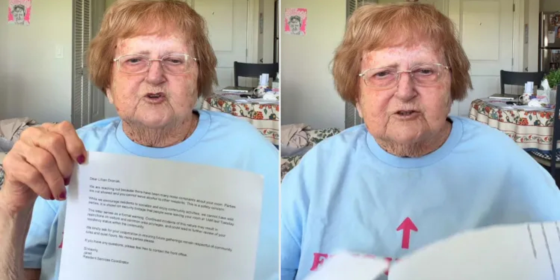 96-летней женщине пригрозили выселением из дома престарелых, поскольку она устраивала вечеринки и распивала алкоголь (Фото: Grandma Droniak/Instagram)