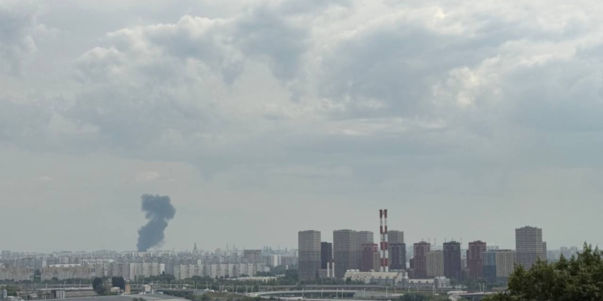 У Підмосков'ї оголосили ракетну небезпеку, повідомляють про пожежу в районі НПЗ (Фото: Exilenova + / Telegram)