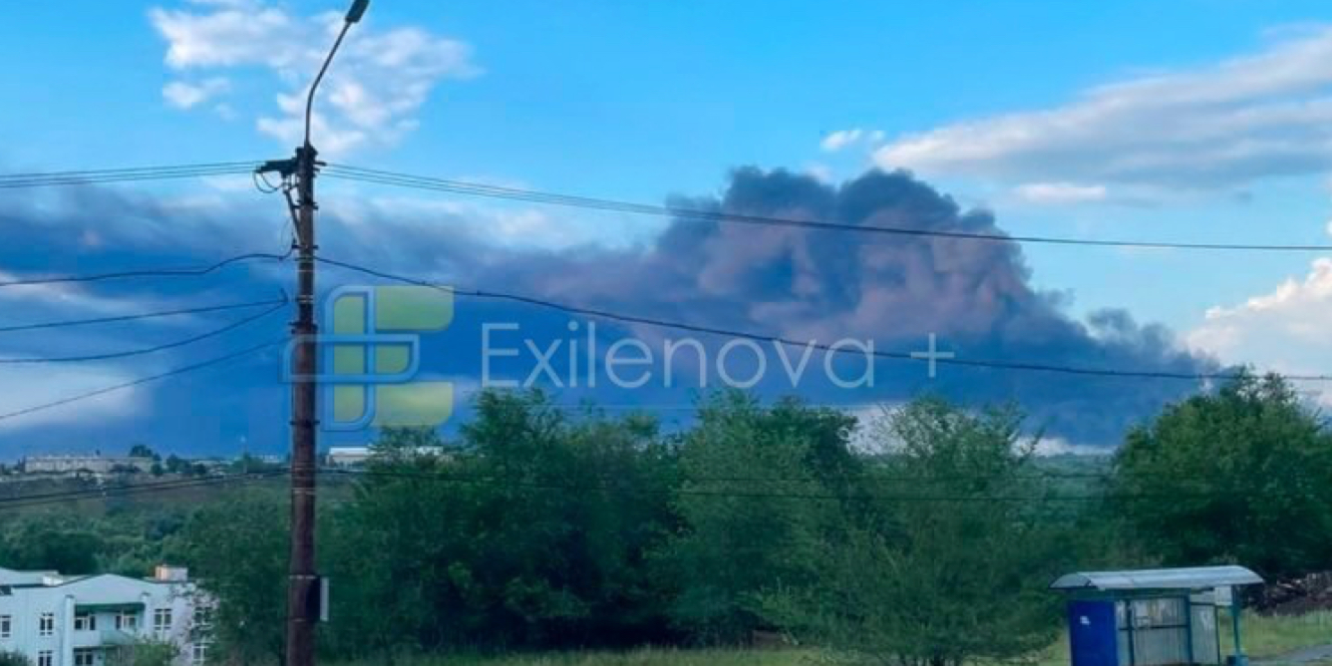Fire at the Syzran oil refinery (Photo: @exilenova_plus)