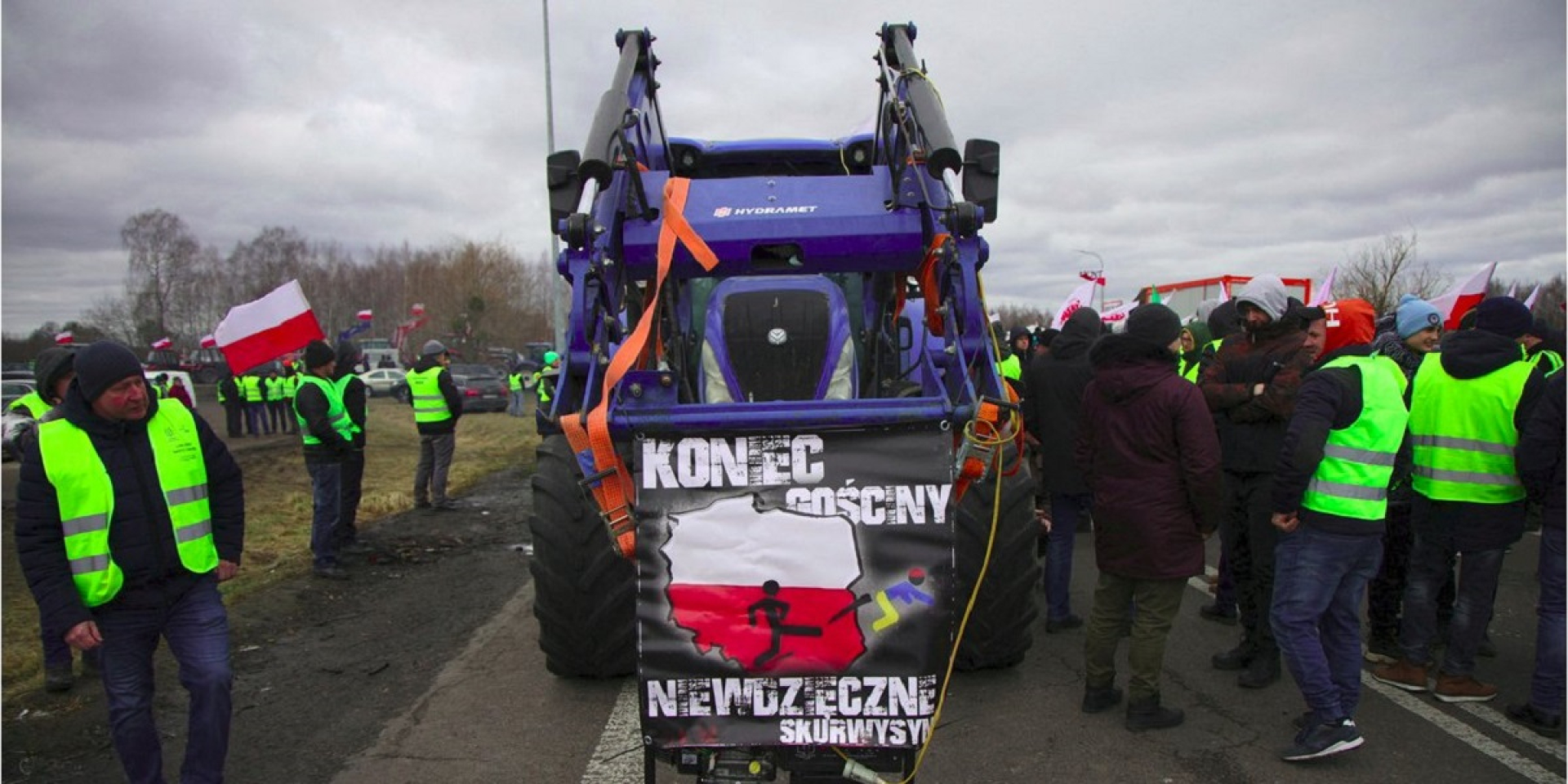 Протест польских фермеров против импорта украинской агропродукции (Фото: Jakub Orzechowski/Agencja Wyborcza.pl via REUTERS)