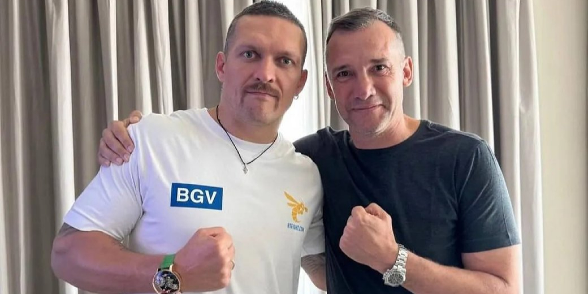 Александр Усик и Андрей Шевченко (Фото: instagram.com/andriyshevchenko)