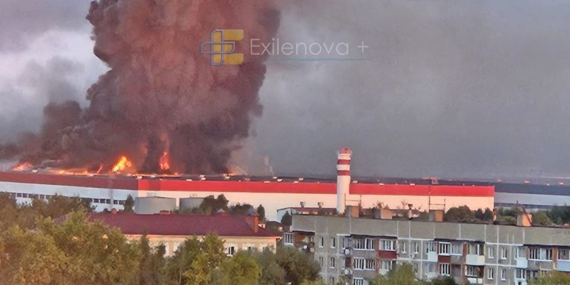 Пожежа у Московській області вранці 20 липня (Фото: Exilenova+/Telegram)