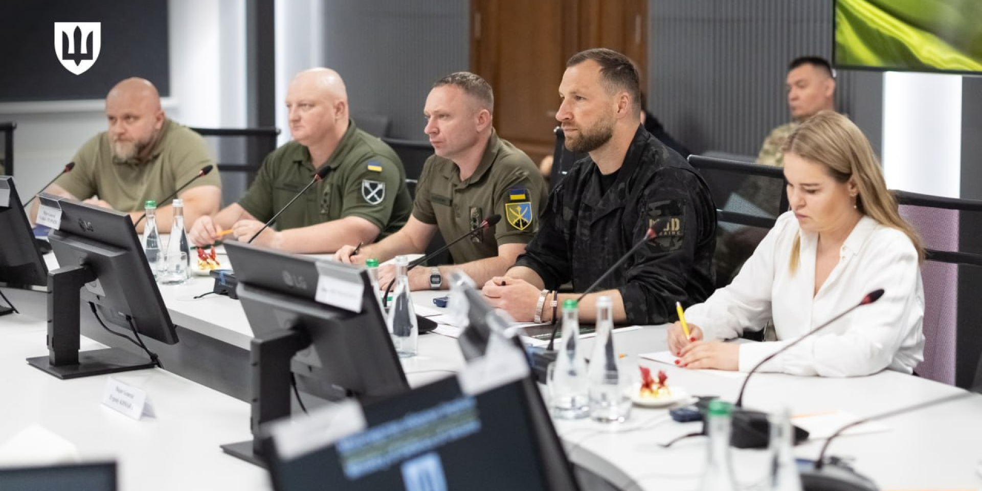 Maj. Gen. Yevhenii Khmara meeting with U.S. officials, July 24 (Photo: Defense Ministry)