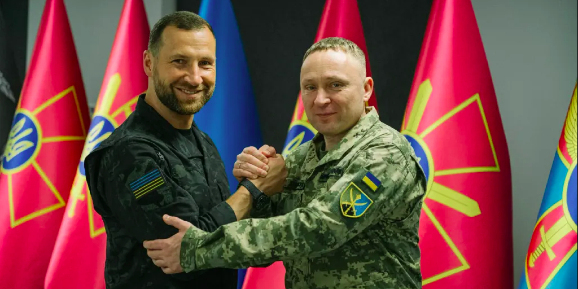 Acting Defense Minister Yevhenii Khmara and Mykhailo Drapatyi (Photo: mod.gov.ua)