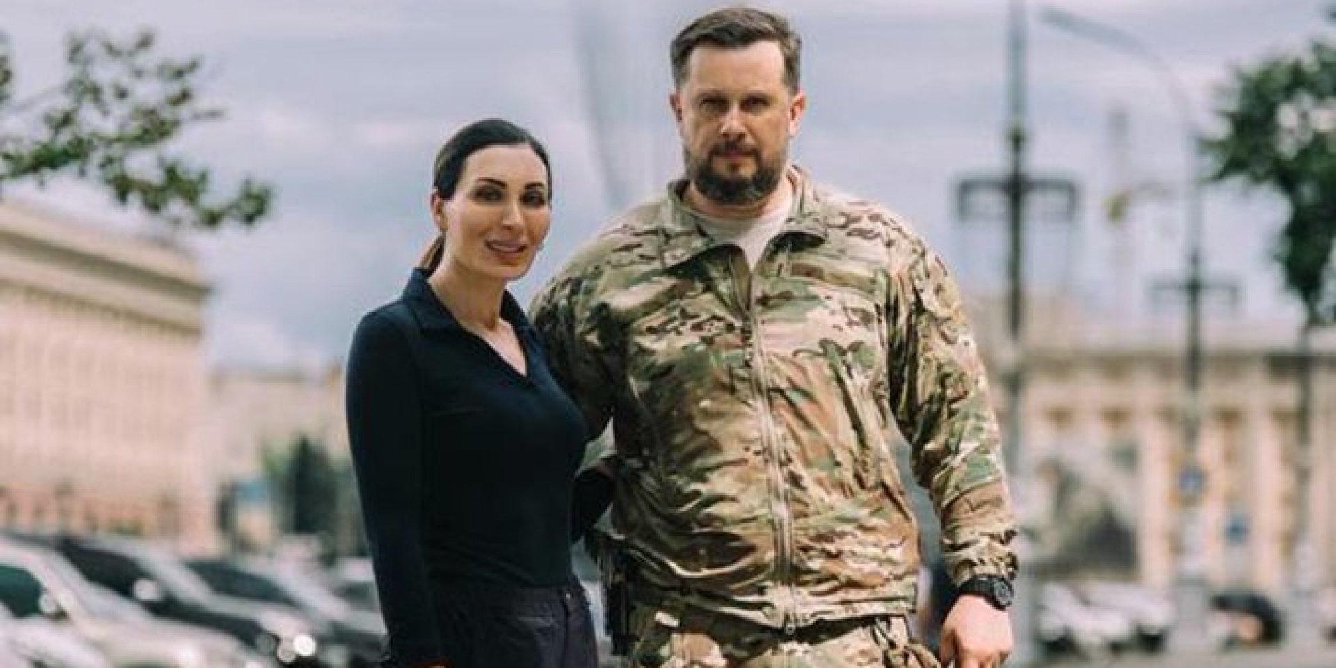 Лумер и бригадный генерал Андрей Билецкий в Харькове (Фото: Laura Loomer/X)