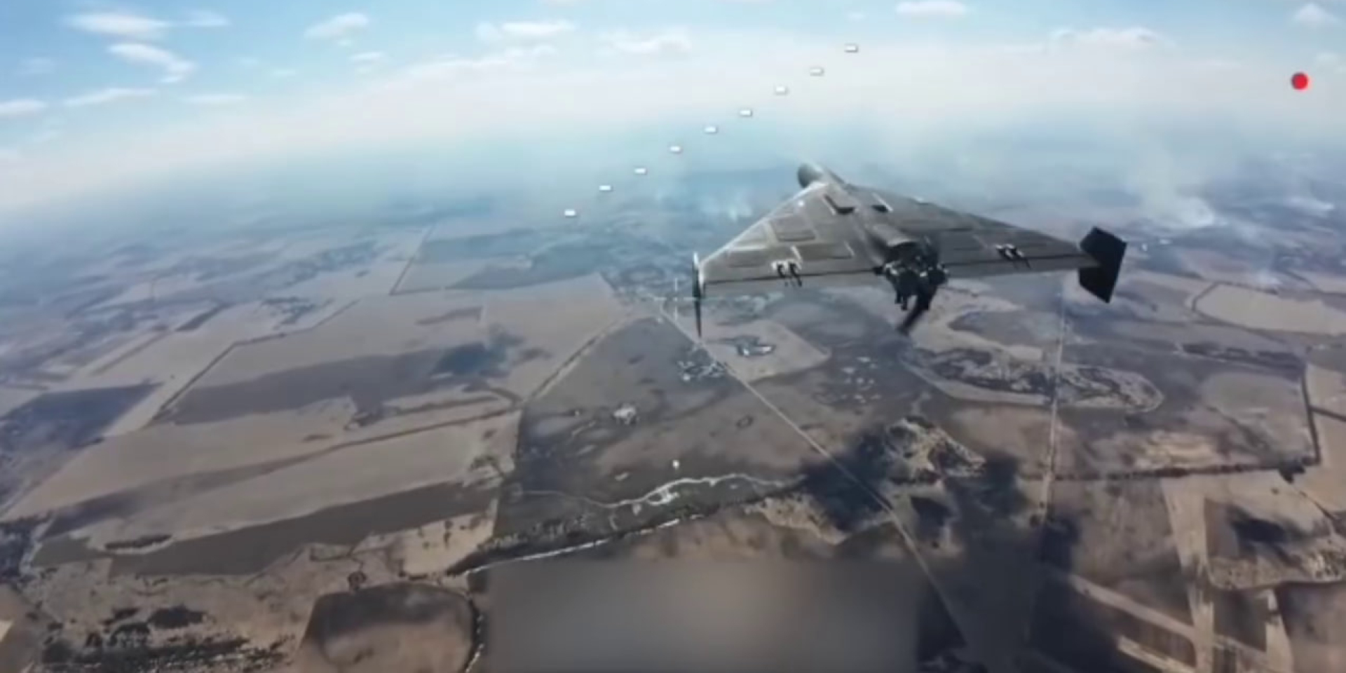 Российский шахед в небе над Украиной (Фото: Скриншот видео / Воздушные силы ВС Украины / Telegram)