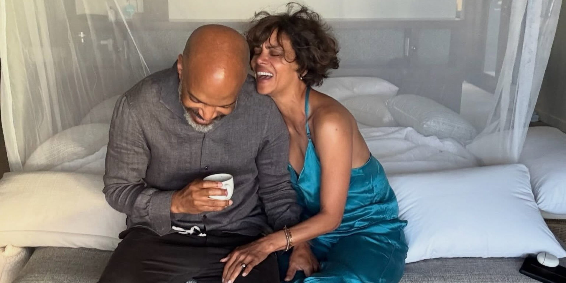 Холли Берри с женихом Ваном Хантом (Фото: instagram.com/halleberry)