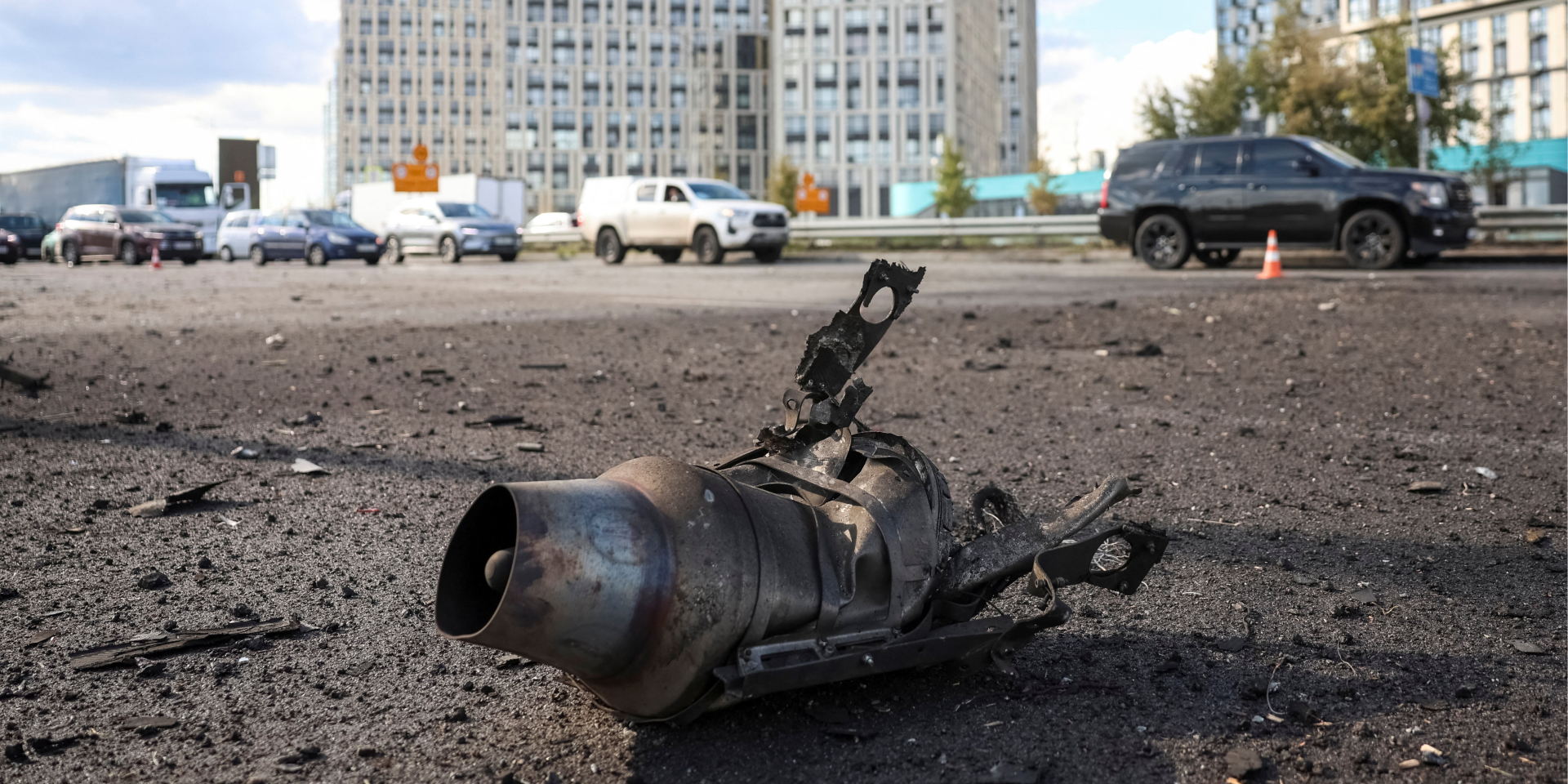 Обломки российского дрона в Киеве, 3 сентября 2026 года (Фото: REUTERS/Anatolii Stepanov)