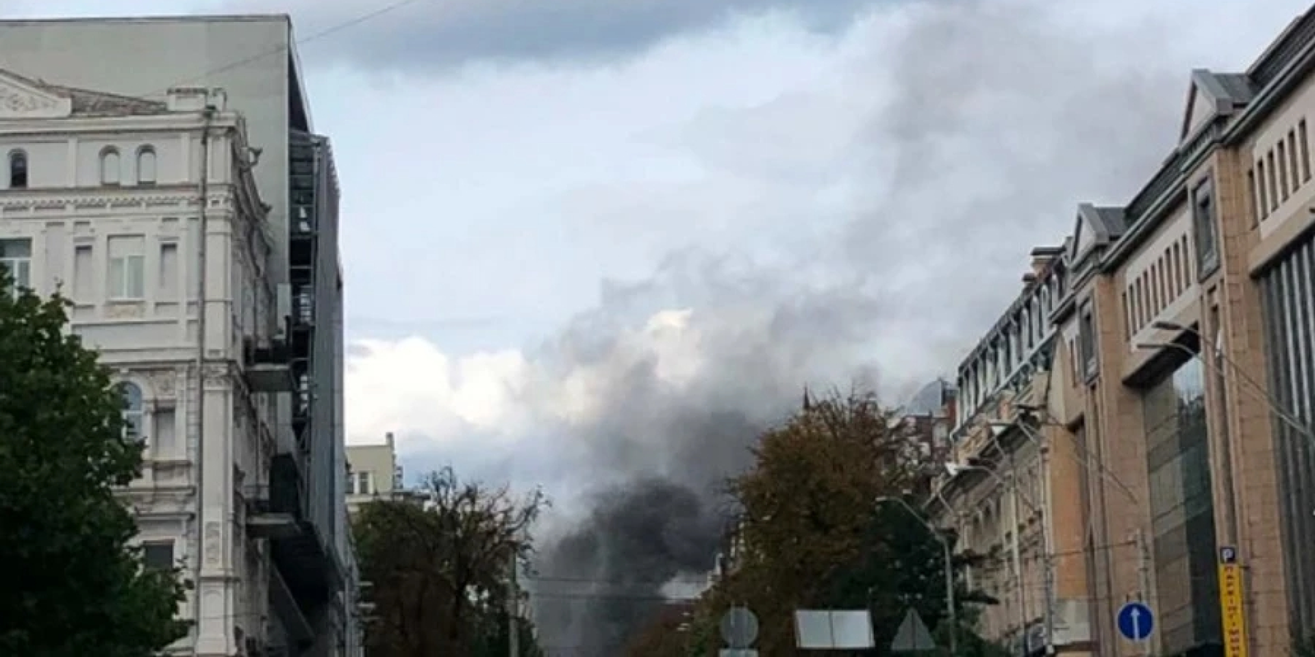 A Russian drone struck the main SBU building in Kyiv. (Photo: Ukrainska Pravda)