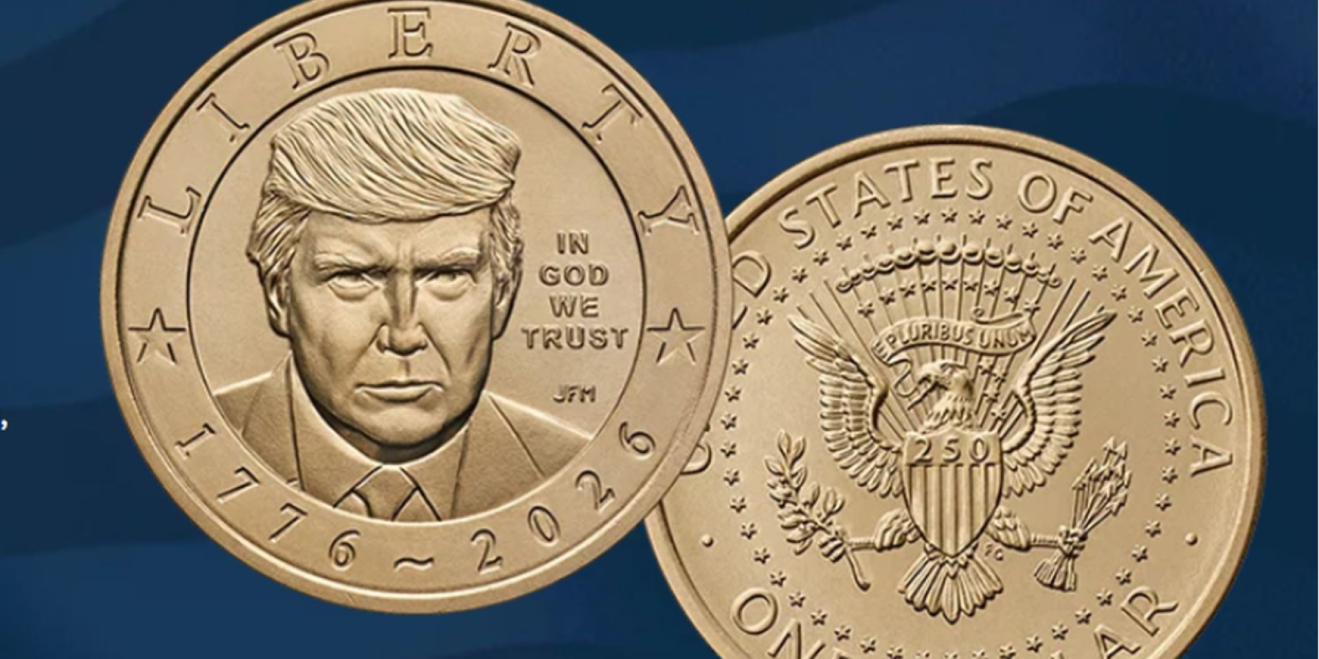 Монетний двір США випустив в обіг монету $1 із зображенням Дональда Трампа