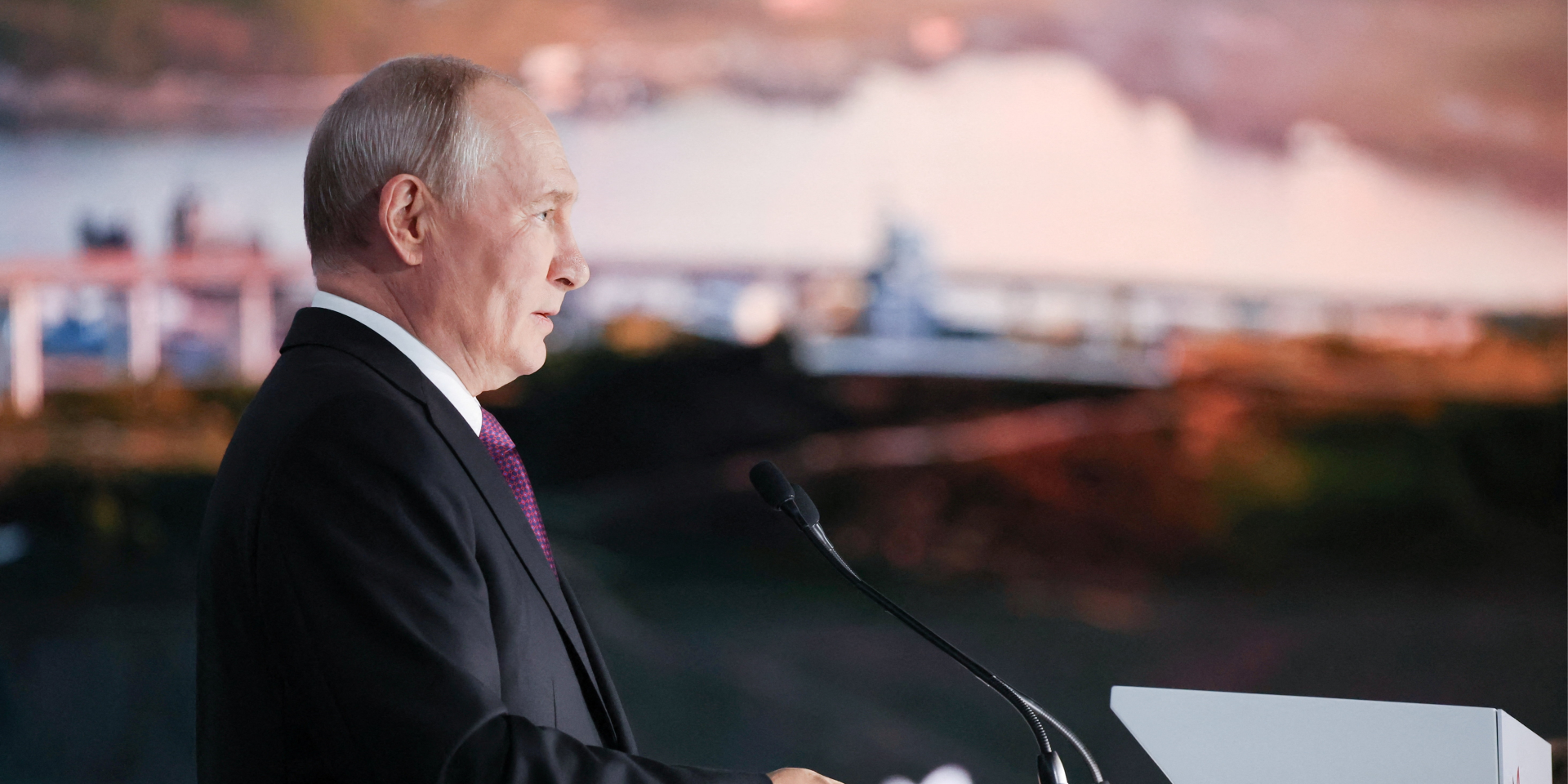 Russian dictator Vladimir Putin at the Eastern Economic Forum in Vladivostok, Russia, Sept. 3, 2026. (Photo: Sputnik/Vyacheslav Prokofyev/Pool via REUTERS)