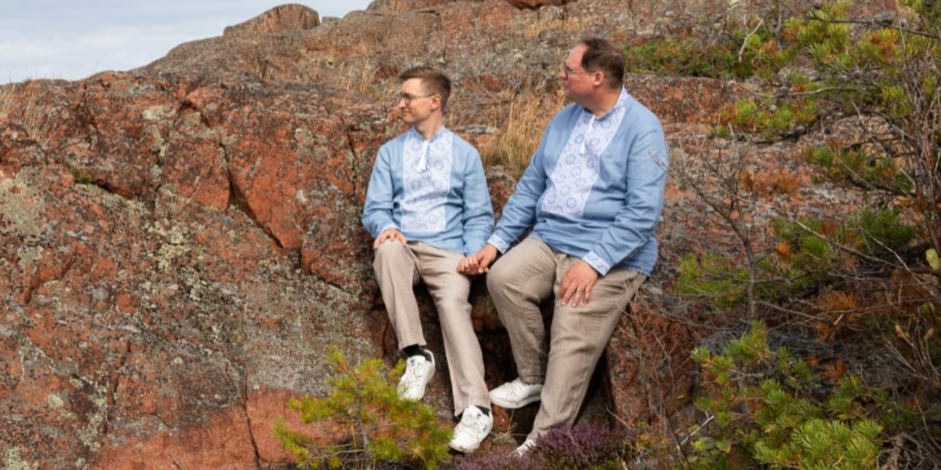 Finnish politician Oras Tynkkynen and his Swedish partner Martin Jefflen held a Ukrainian-themed wedding (Photo: orastynkkynen / Instagram)